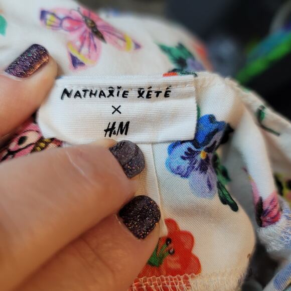 Nathalie Lete H&M- Girl's Floral bird dress- size 8/9 - Picture 4 of 6